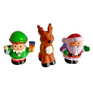 Fisher Price Little People Christmas Santa Elf Reindeer Figures Replacement FPLP